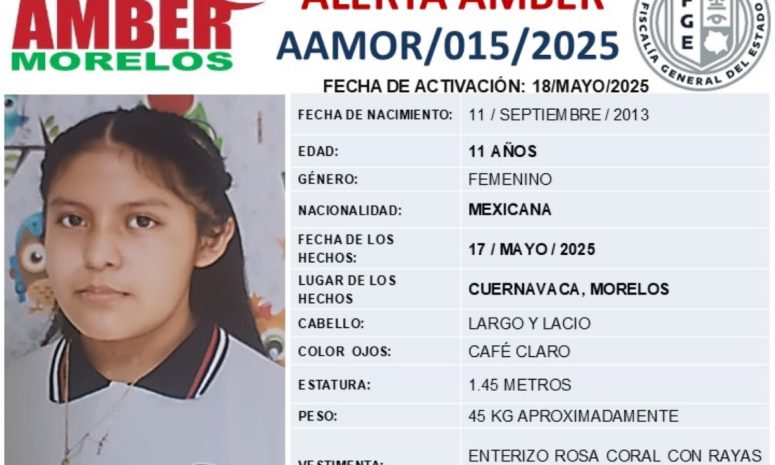 Fiscalía General del Estado logra retorno de la niña Ximena Yaquelin