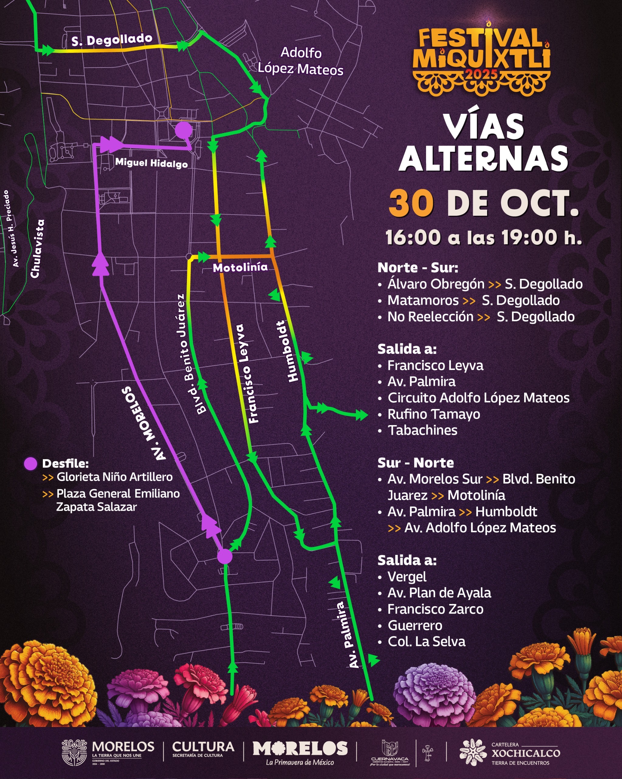 Implementarán vías alternas en durante Festival Miquixtli 2025 ...