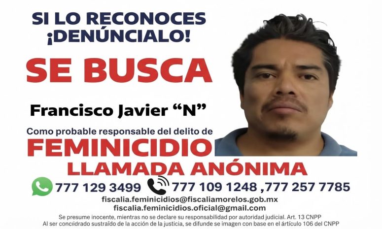Solicita Fiscalía apoyo ciudadano para localizar a probable feminicida