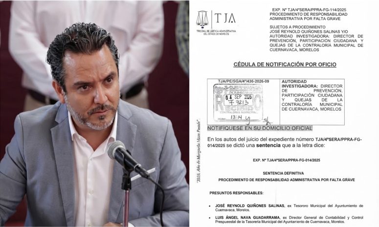 Inhabilita TJA a exalcalde de Cuernavaca