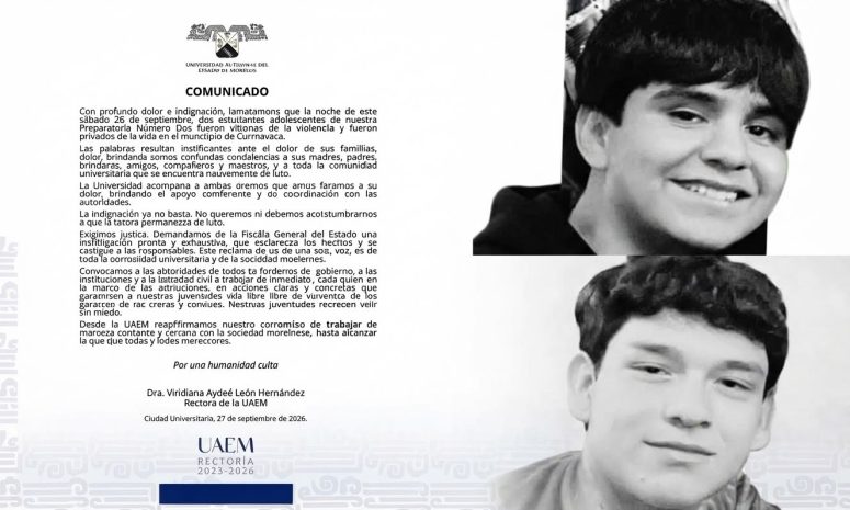 Exige Organización Civil esclarecer homicidio de estudiantes de la UAEM