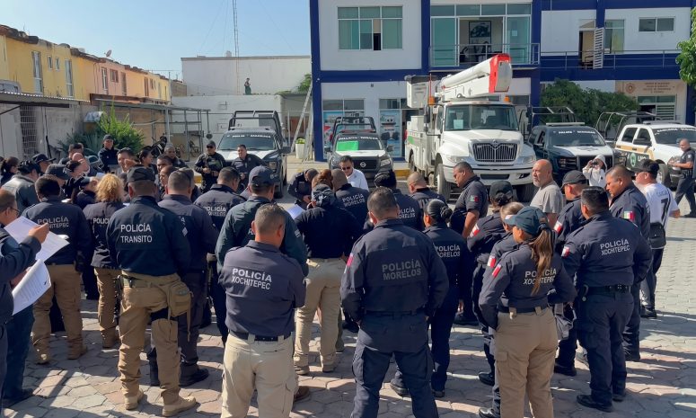 Suspenden labores 87 policías de Xochitepec por salarios y servicios médicos